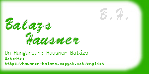 balazs hausner business card